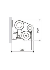 Hella offene Gelenkarmmarkise Areia 7040 Wandmontage