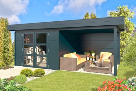 Outdoor Cabin mit Flachdach Outdoor Cabin mit Flachdach