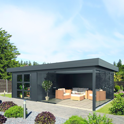 Outdoor Cabin mit Flachdach Outdoor Cabin mit Flachdach