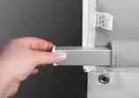 Typ Lux: Alu-Stange im Saum Typ Lux: Alu-Stange im Saum