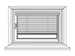 MHZ Horizontal-Jalousien Fensterflügel MHZ Horizontal-Jalousien Fensterflügel